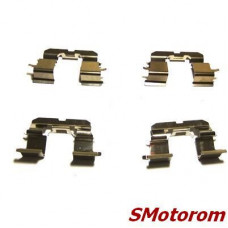 Пластины передних колодок (комплект 4шт, пружина прижимная монтажная)