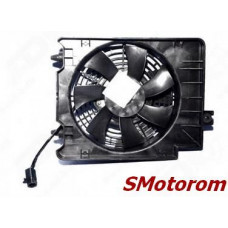 Вентилятор радиатора кондиционера правый (в сборе) (с диффузором)